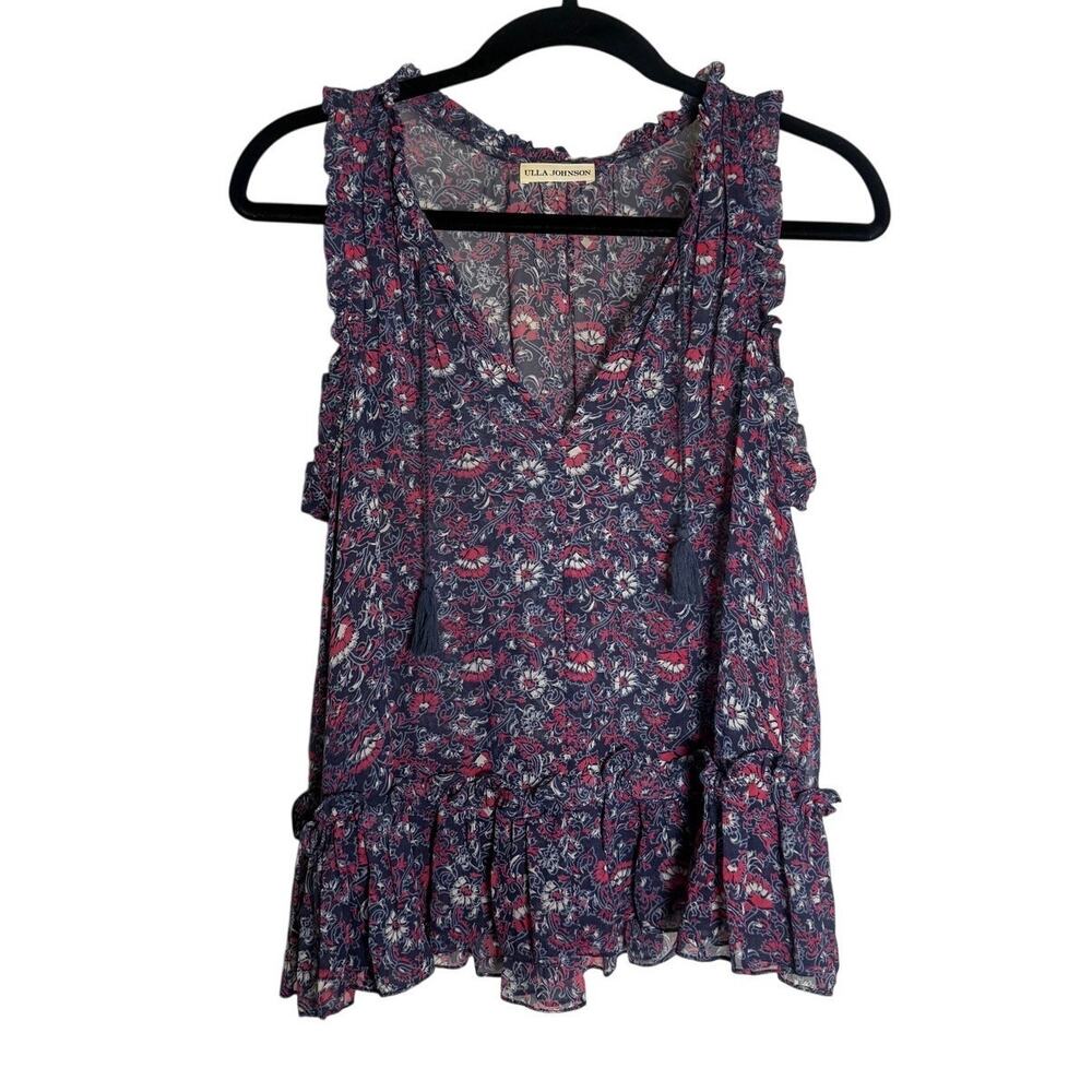 Ulla Johnson Silk Sheer Sleeveless Top Sz. 8
